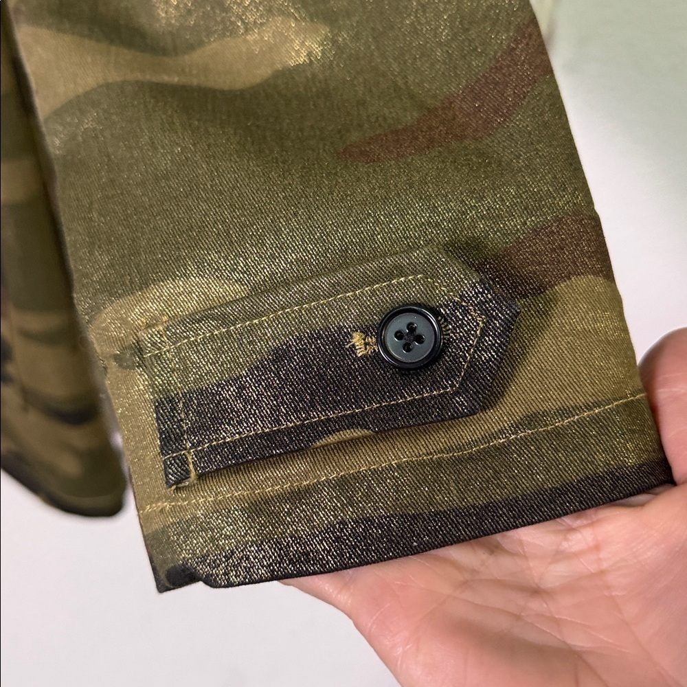 The Noli Shop Metallic Camouflage Utility Blazer Jacket M - Picture 4 of 12